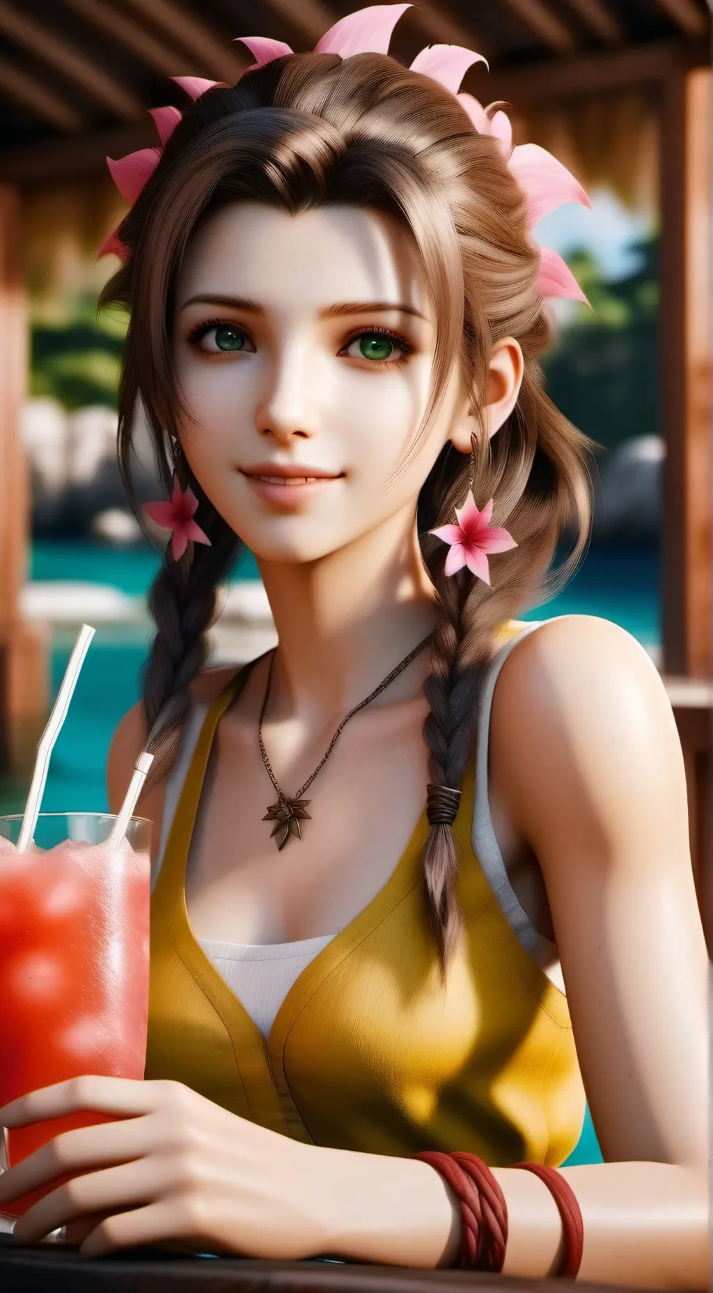 ai character: Aerith background