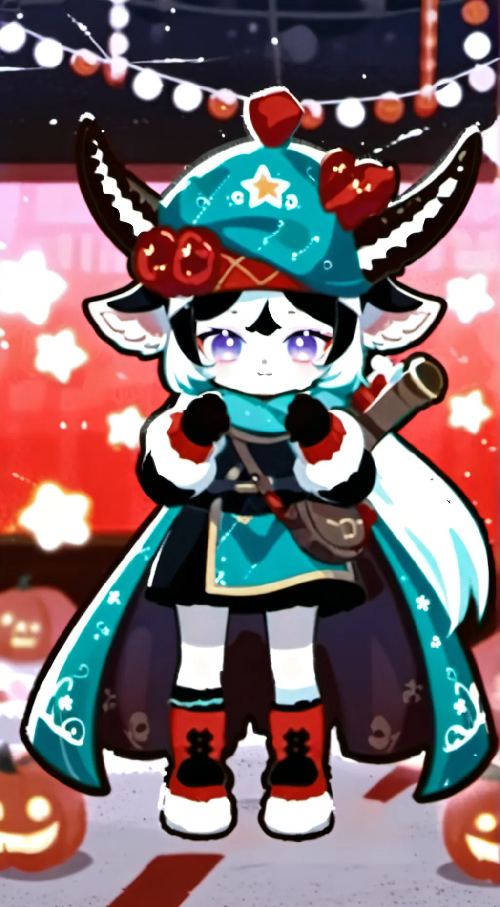 ai character: ice dragon baby! background