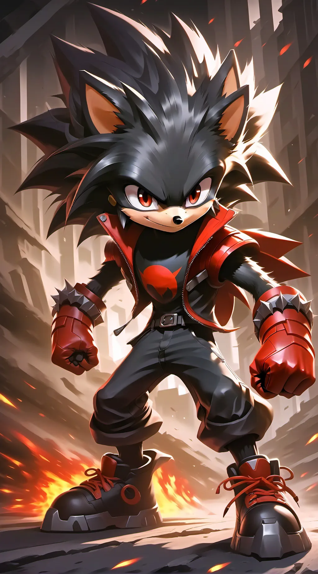 ai character: Shadow+Maria  background