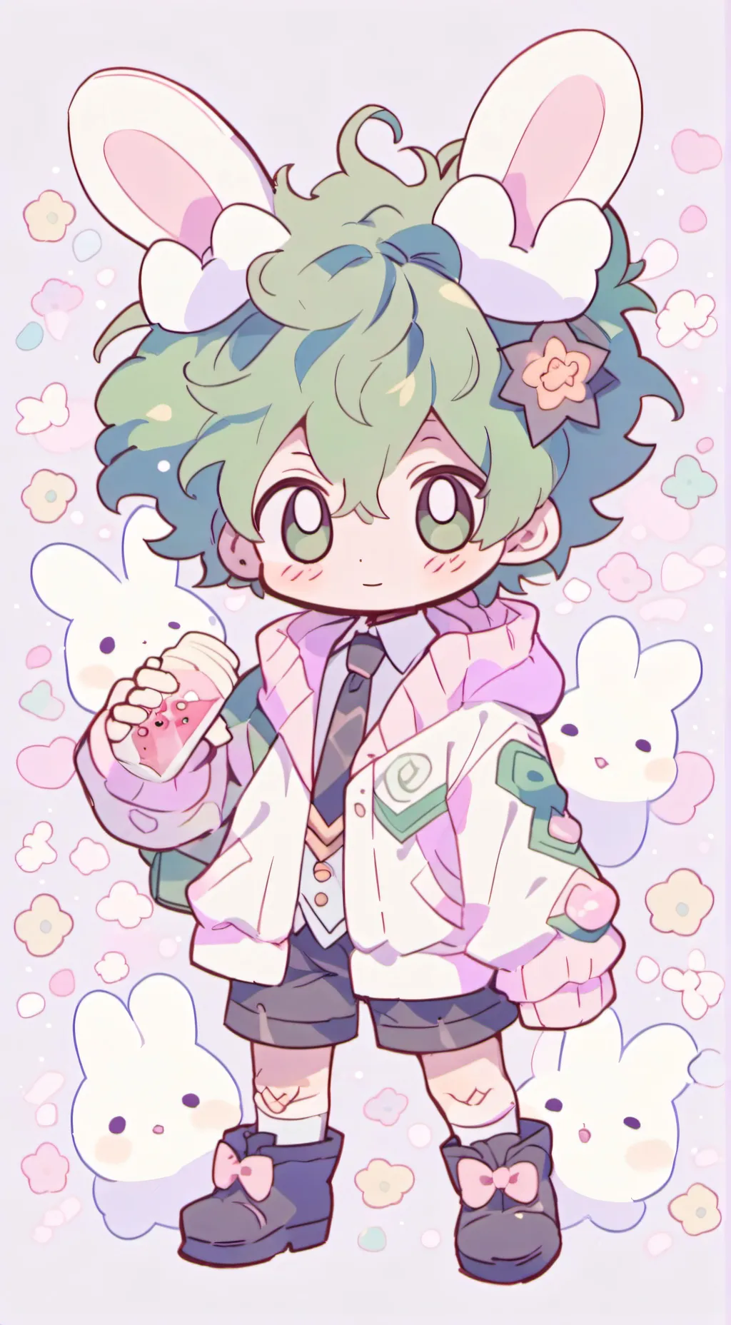 ai character: BakuDeku background