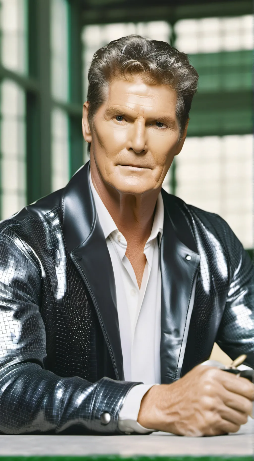 ai character: David Hasselhoff background