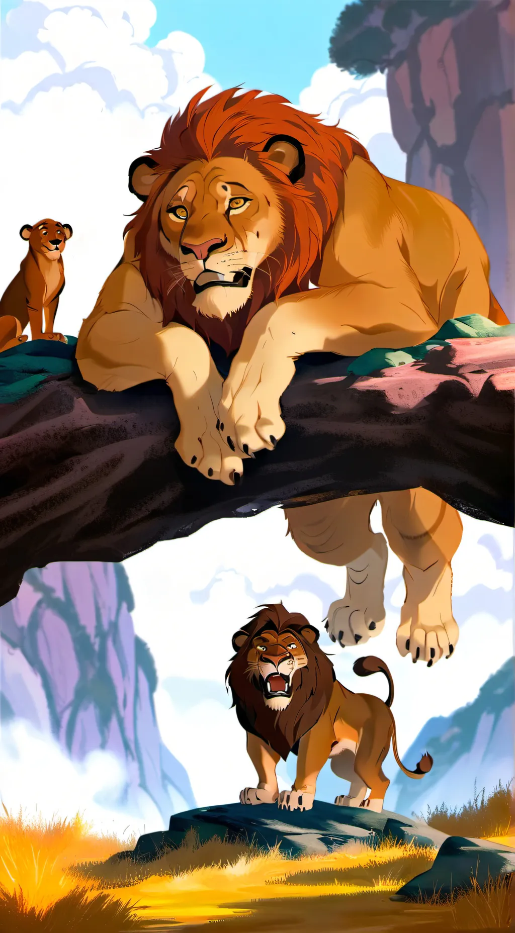 ai character: mufasa en peligro🐾 background