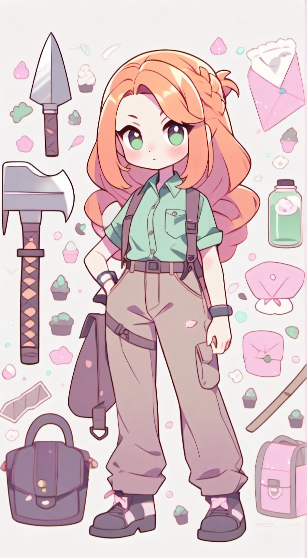 ai character: MHA Minecraft  background