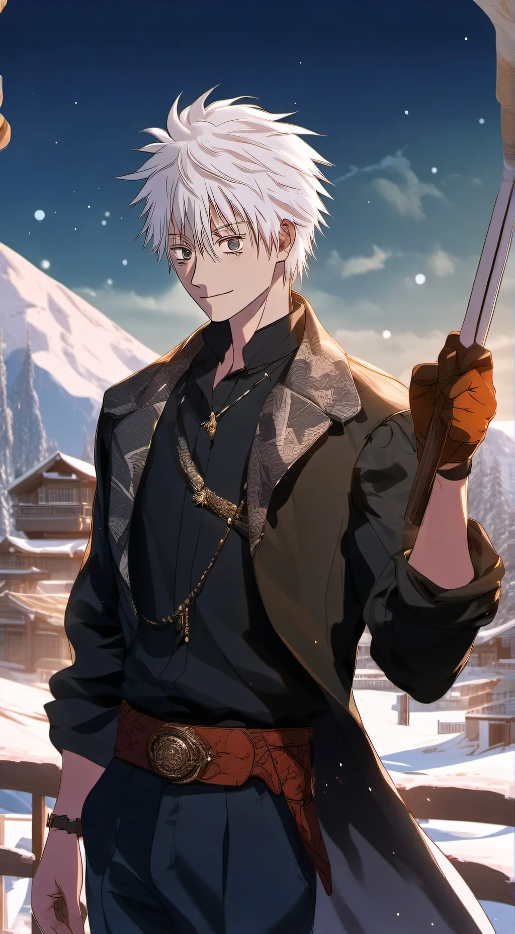 ai character: focus  background