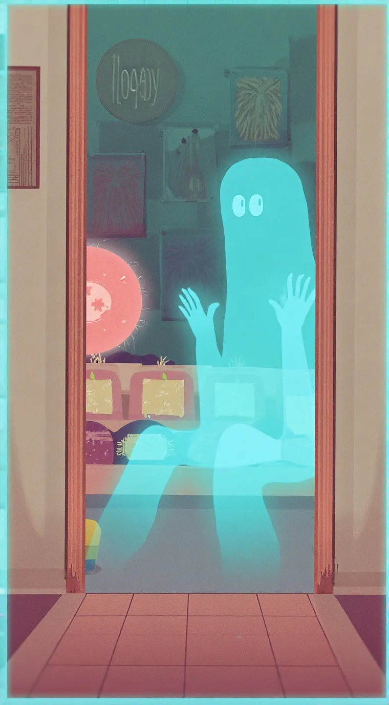 ai character: scary ghost background