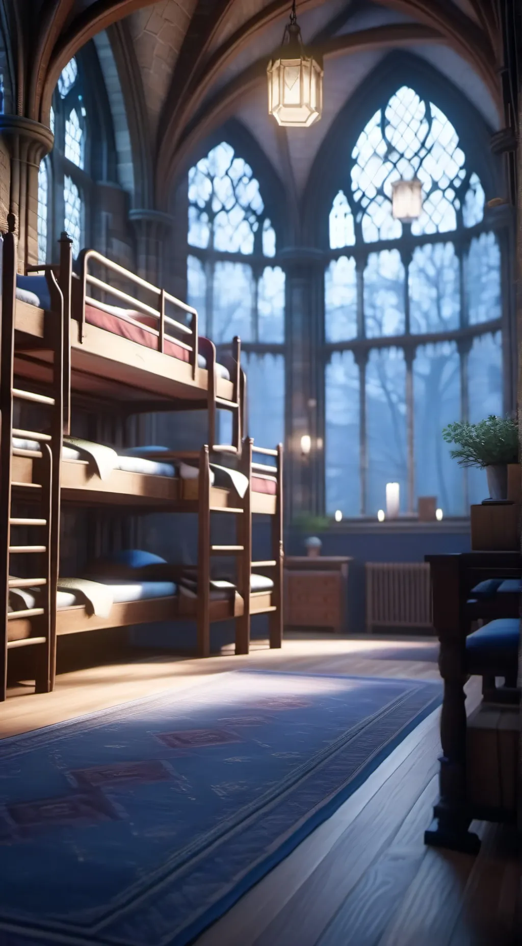 ai character: Hogwarts Sleepover background