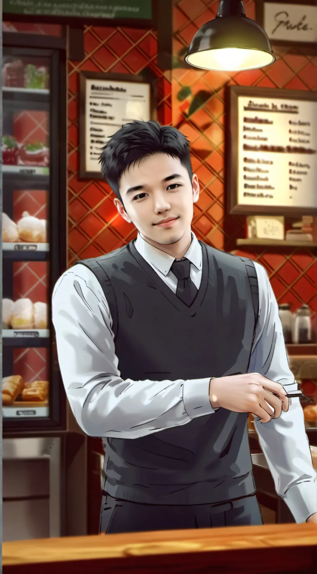 ai character: Chef Leo background
