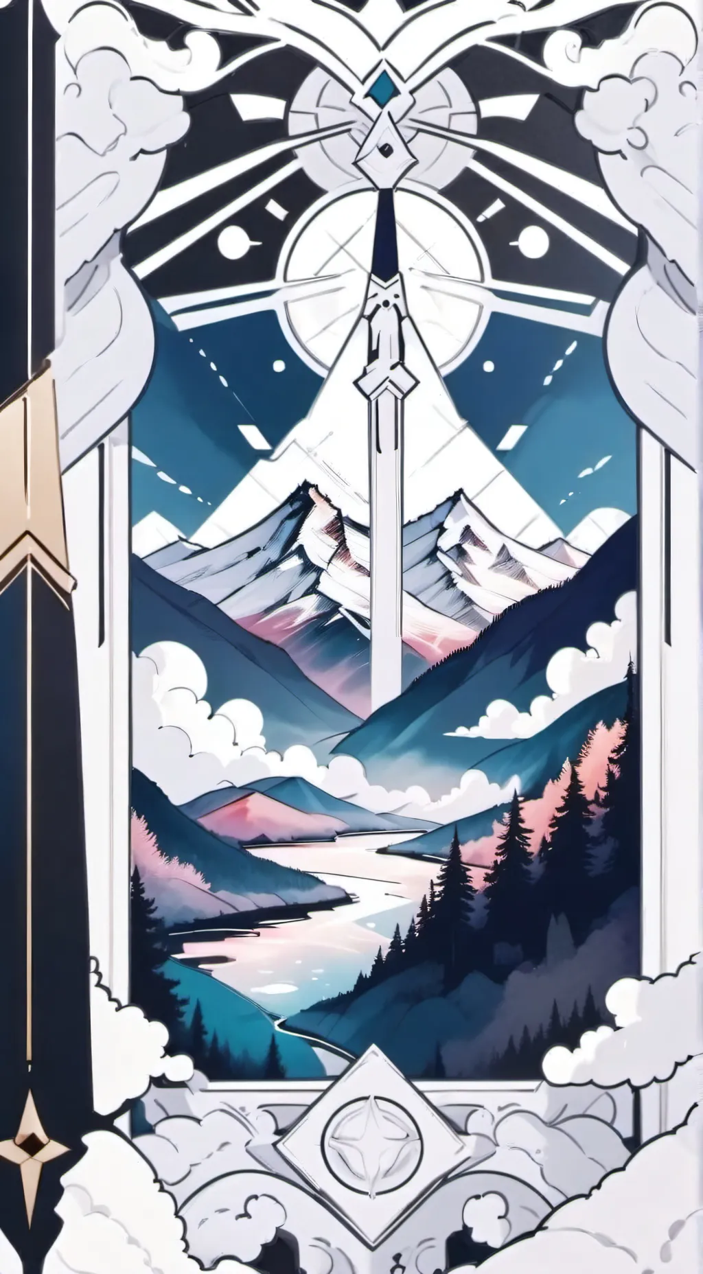 ai character: Azure Wrath.  background