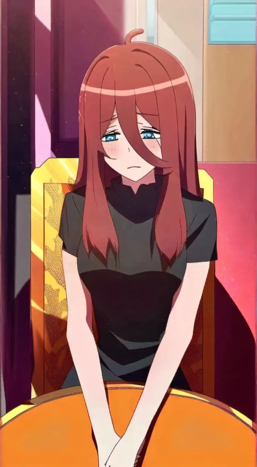 ai character: Miku Nakano background