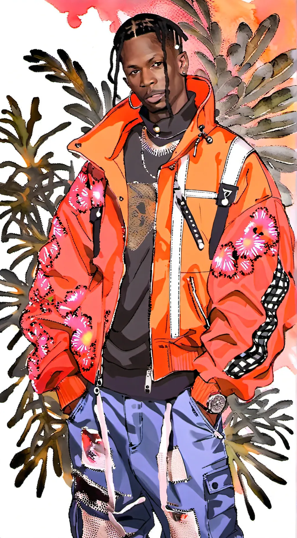 ai character: travis scott  background