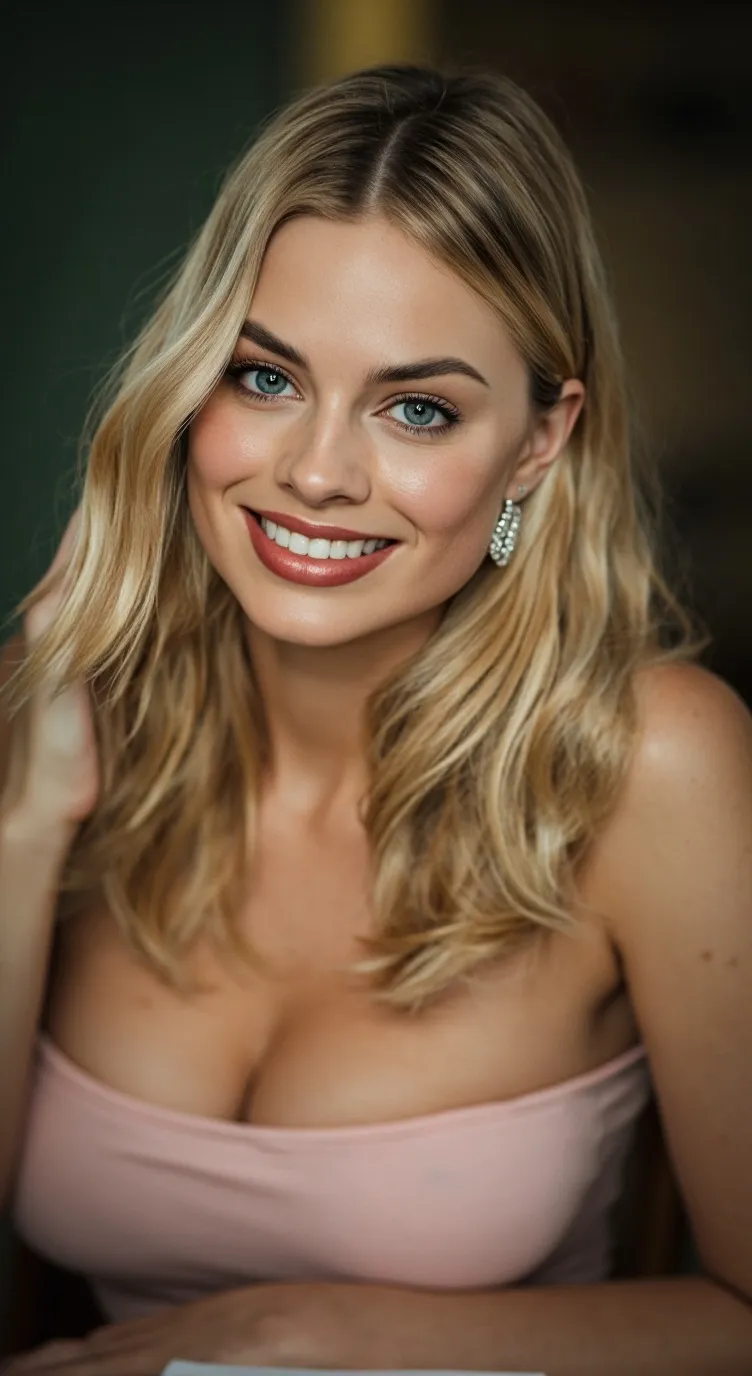 ai character: Margot Robbie background