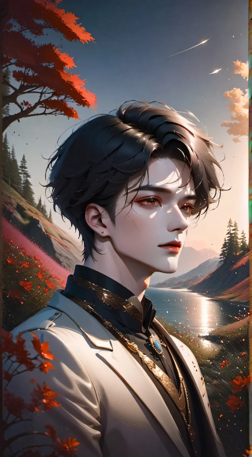 ai character: cristian💙 background