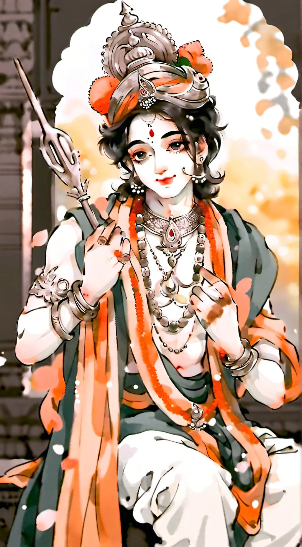 ai character: Krishna  background
