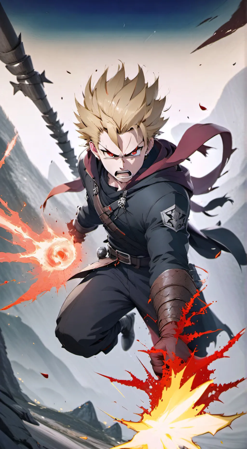 ai character: Bakugou Katsuki background