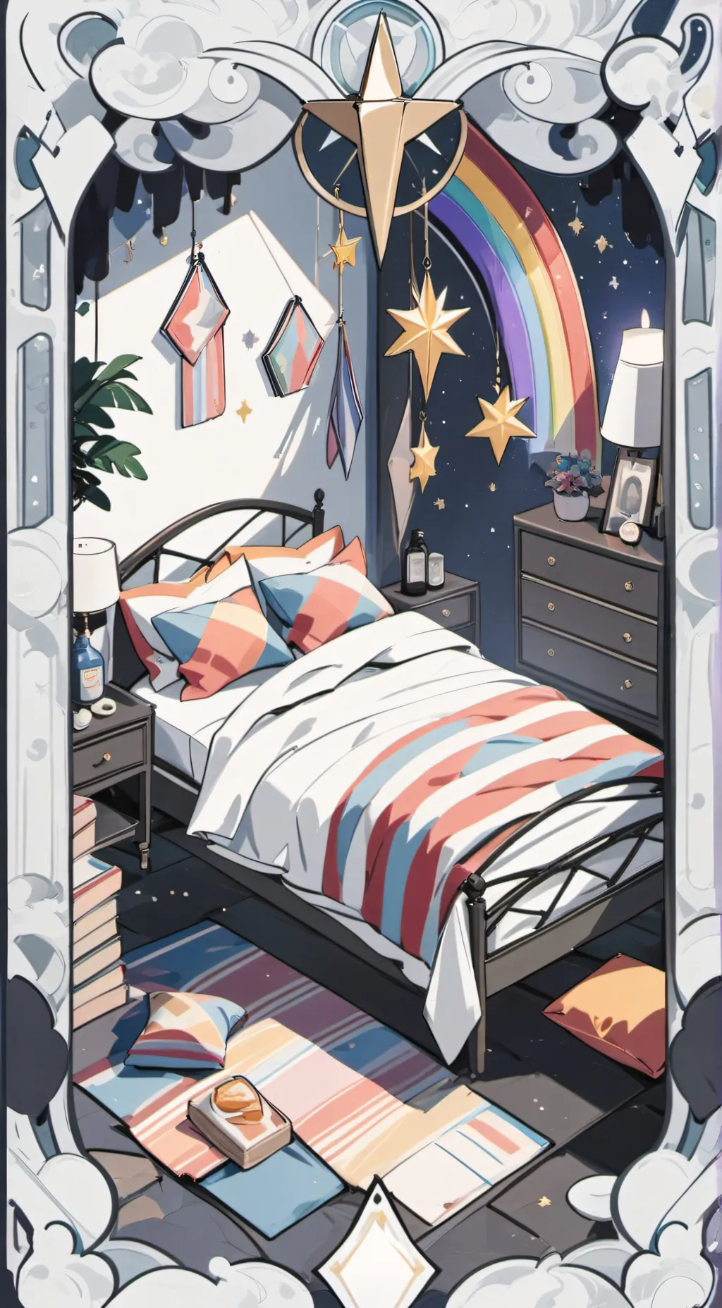 ai character: Dw sleepover background