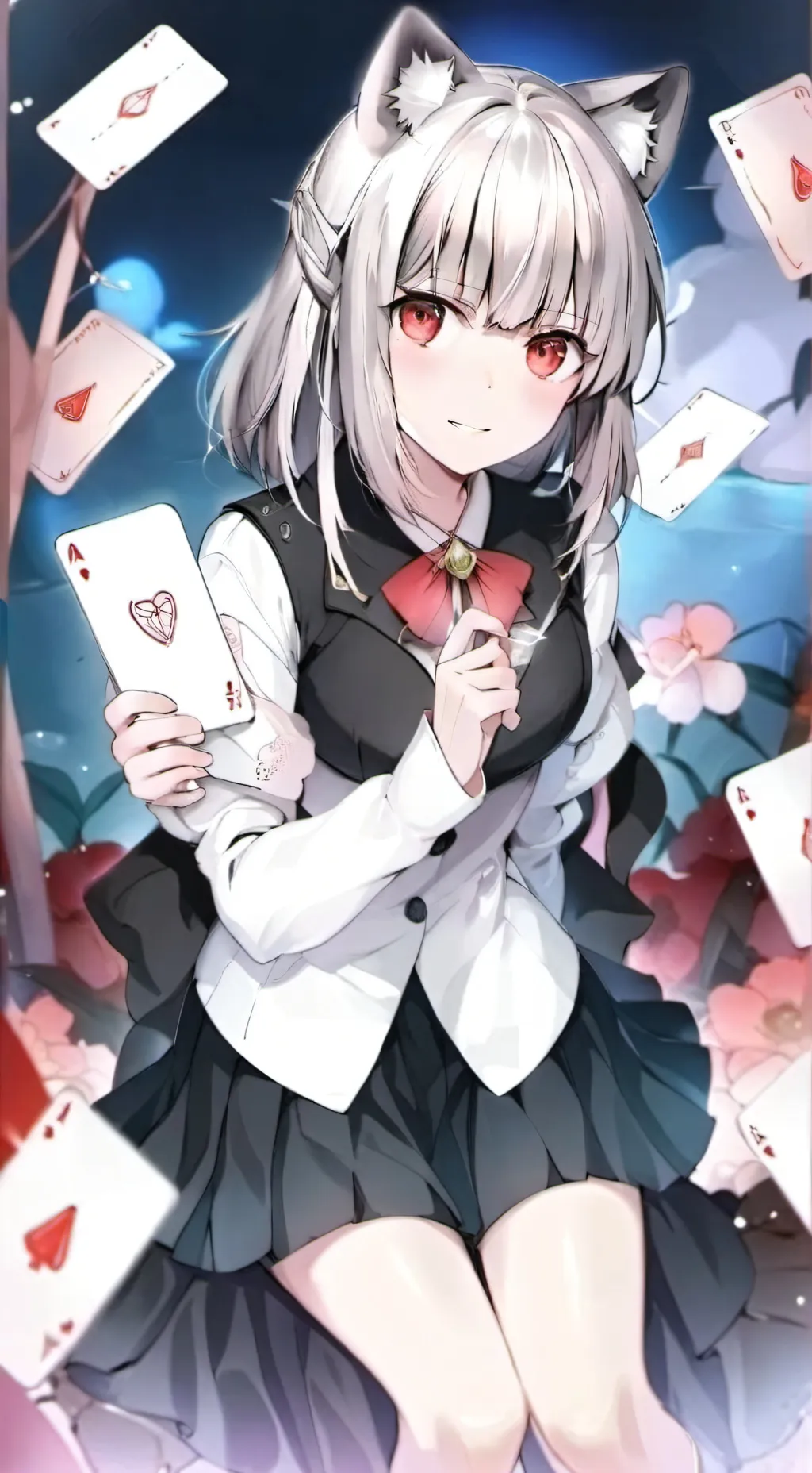 ai character: Iris and Aurora background