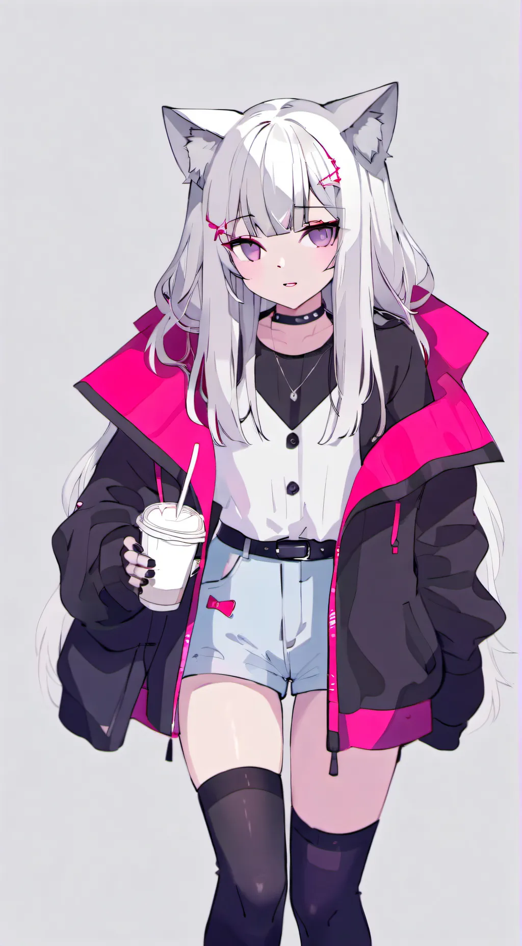 ai character: Cat girl background