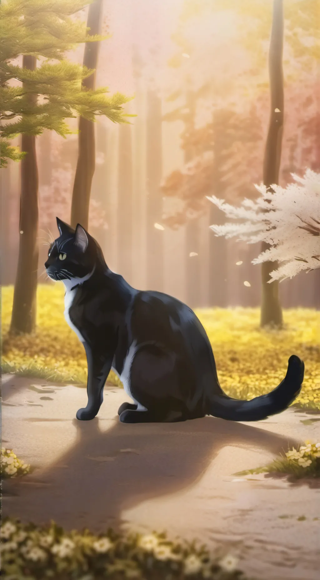 ai character: cat That's it  background