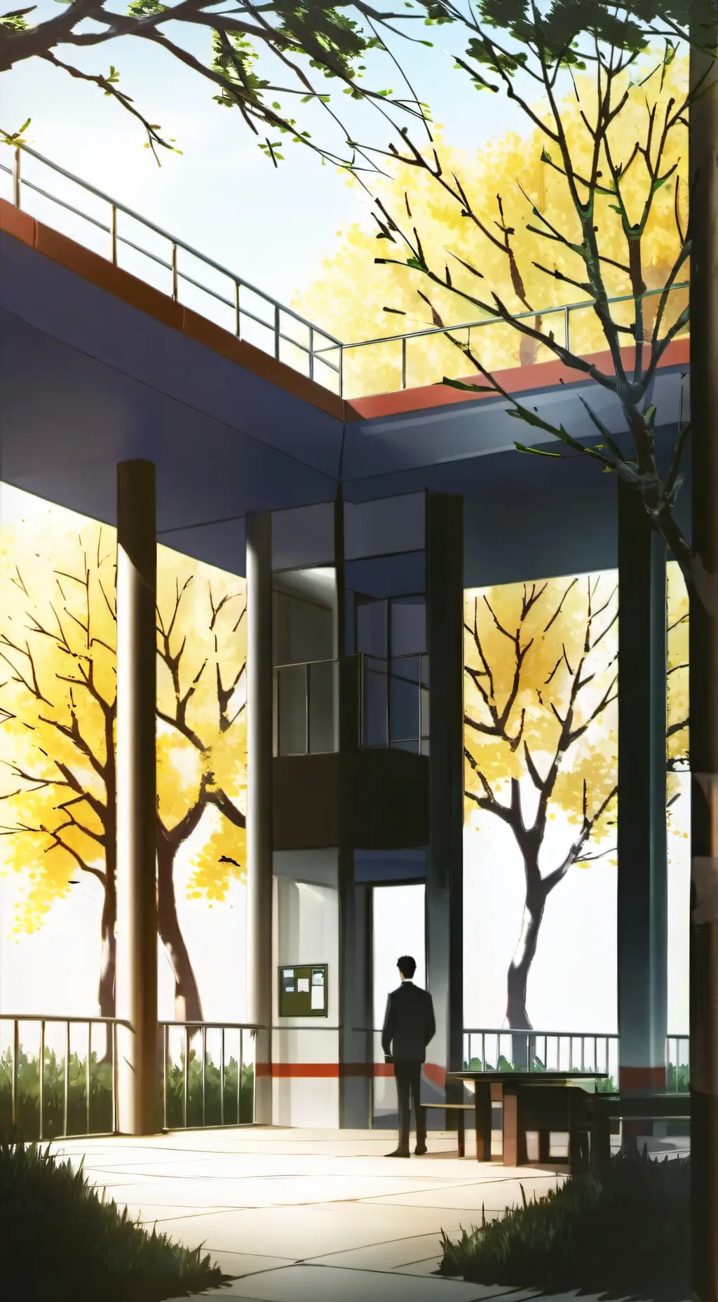 ai character: hero school background