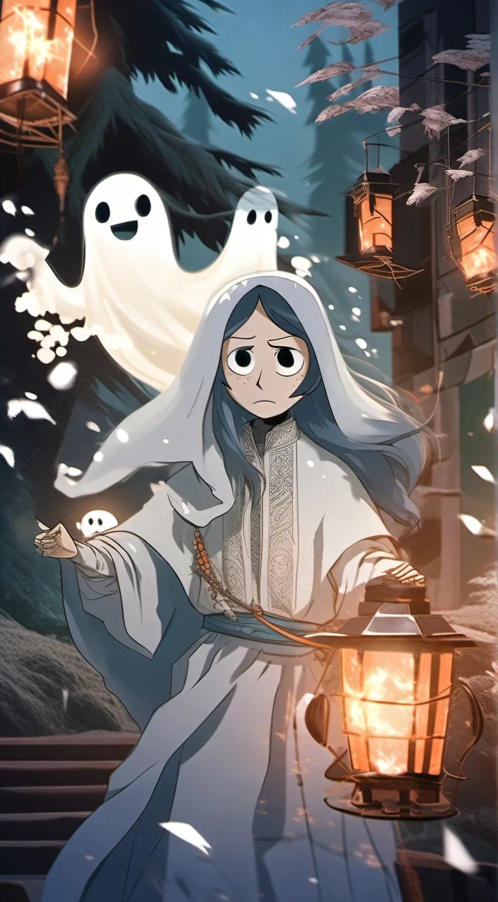ai character: Connie the ghost! background
