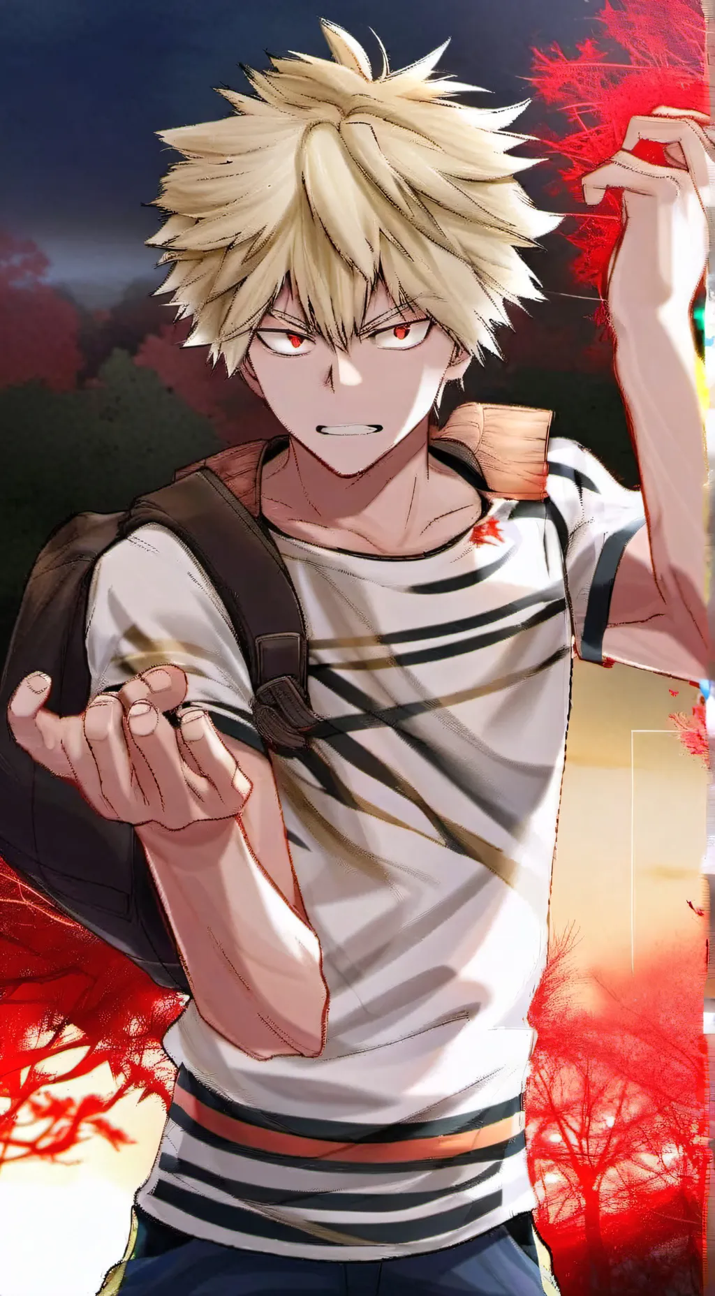 ai character: Katsuki cuddles <3 background