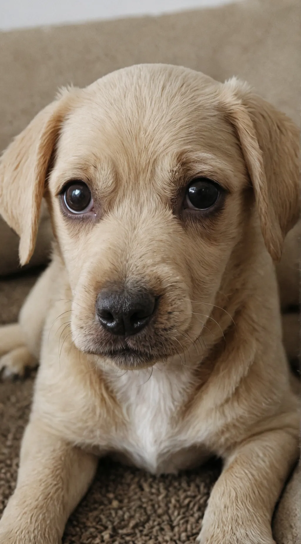 ai character: Ugly puppy  background