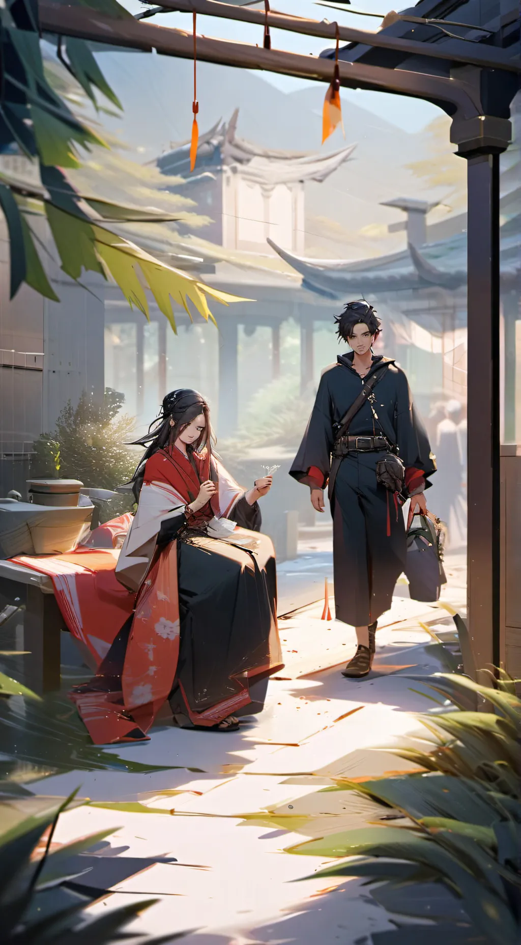 ai character: pai e mãe background