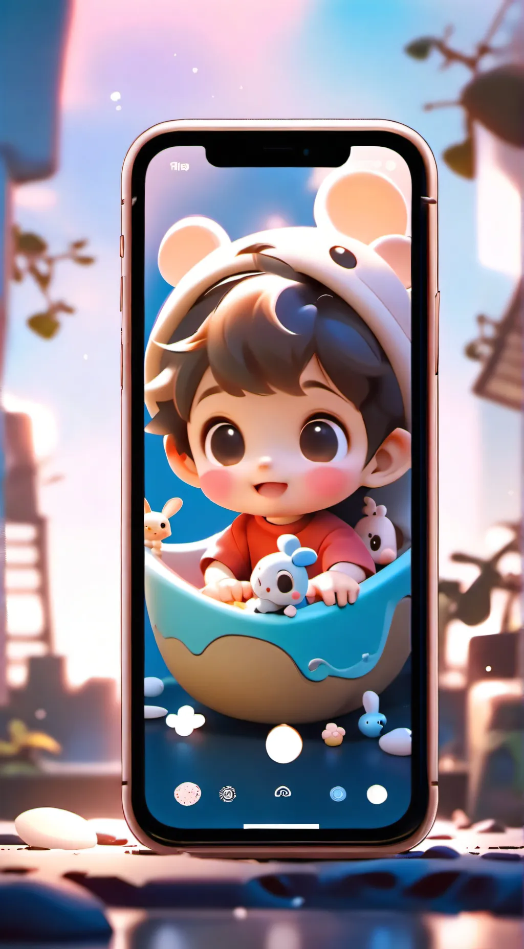 ai character: Galaxy Baby(phone) background