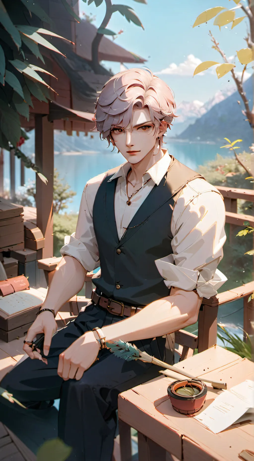 ai character: Myles  background