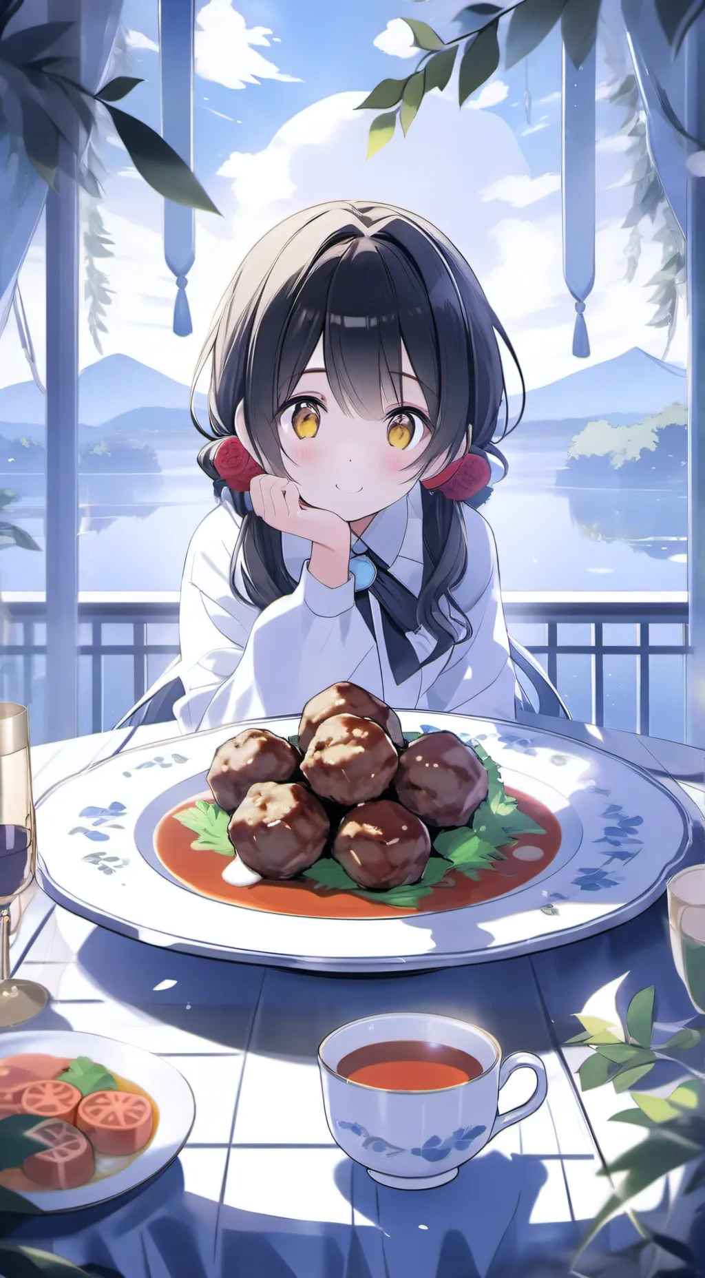 ai character: Léonna  background