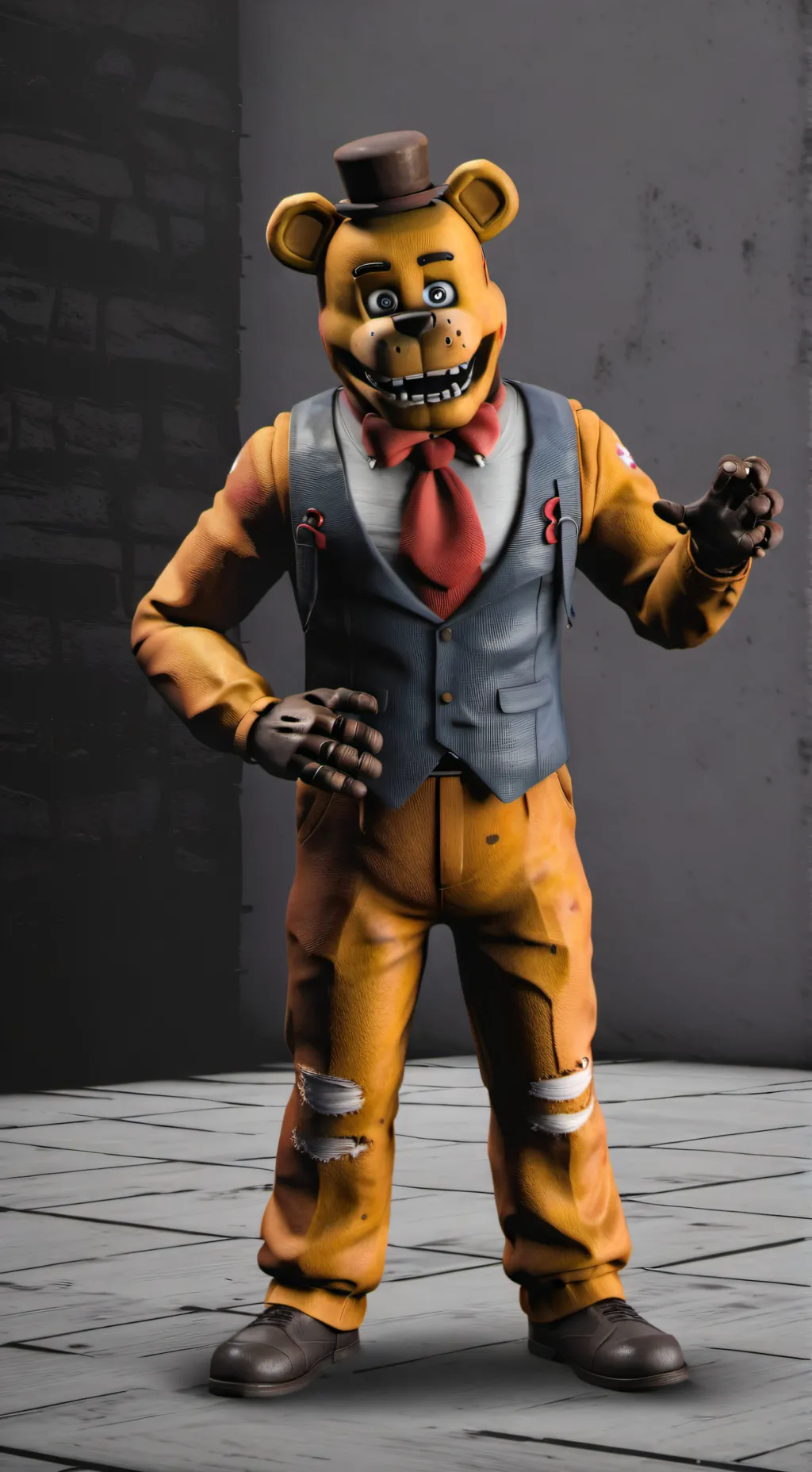 ai character: Freddy Fazbear  background