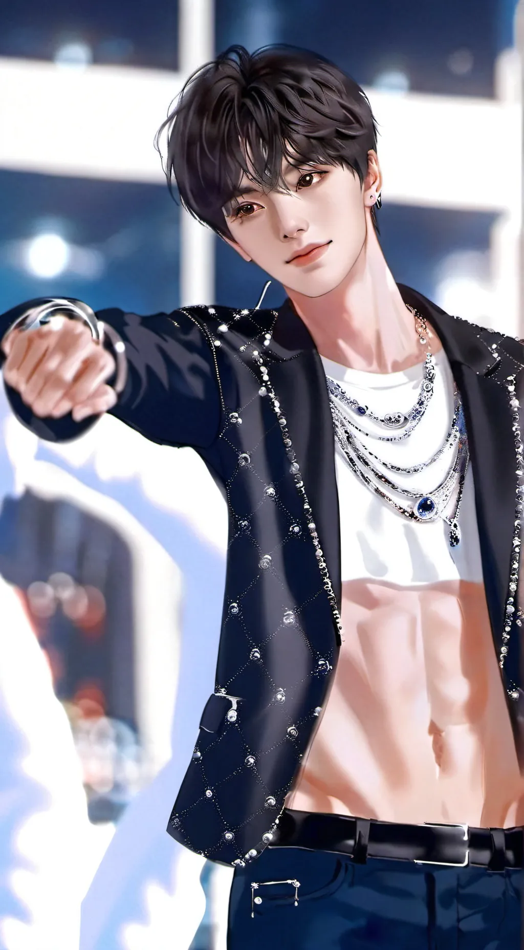 ai character: i.n de straykids  background