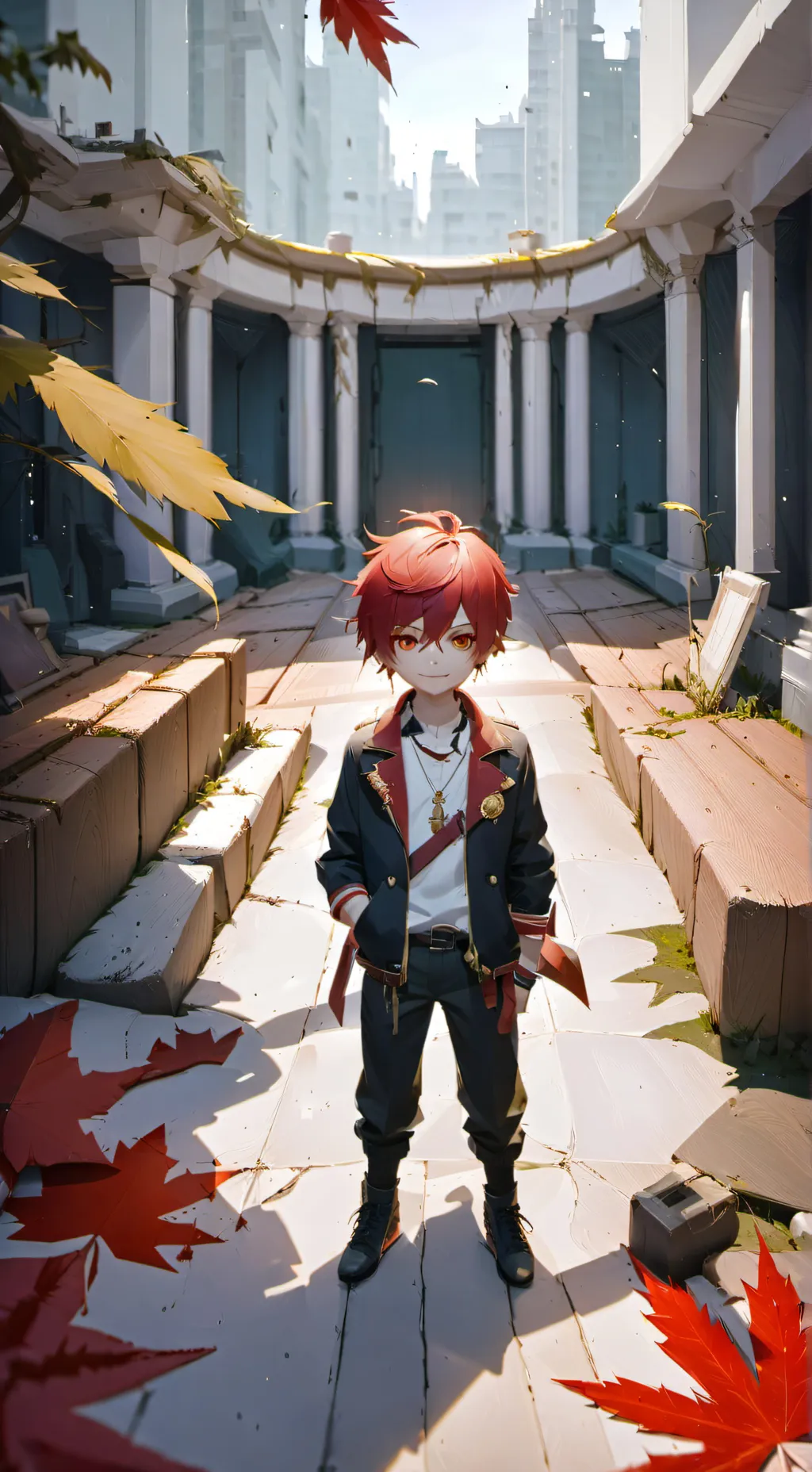 ai character: Eijiro Kirishima  background