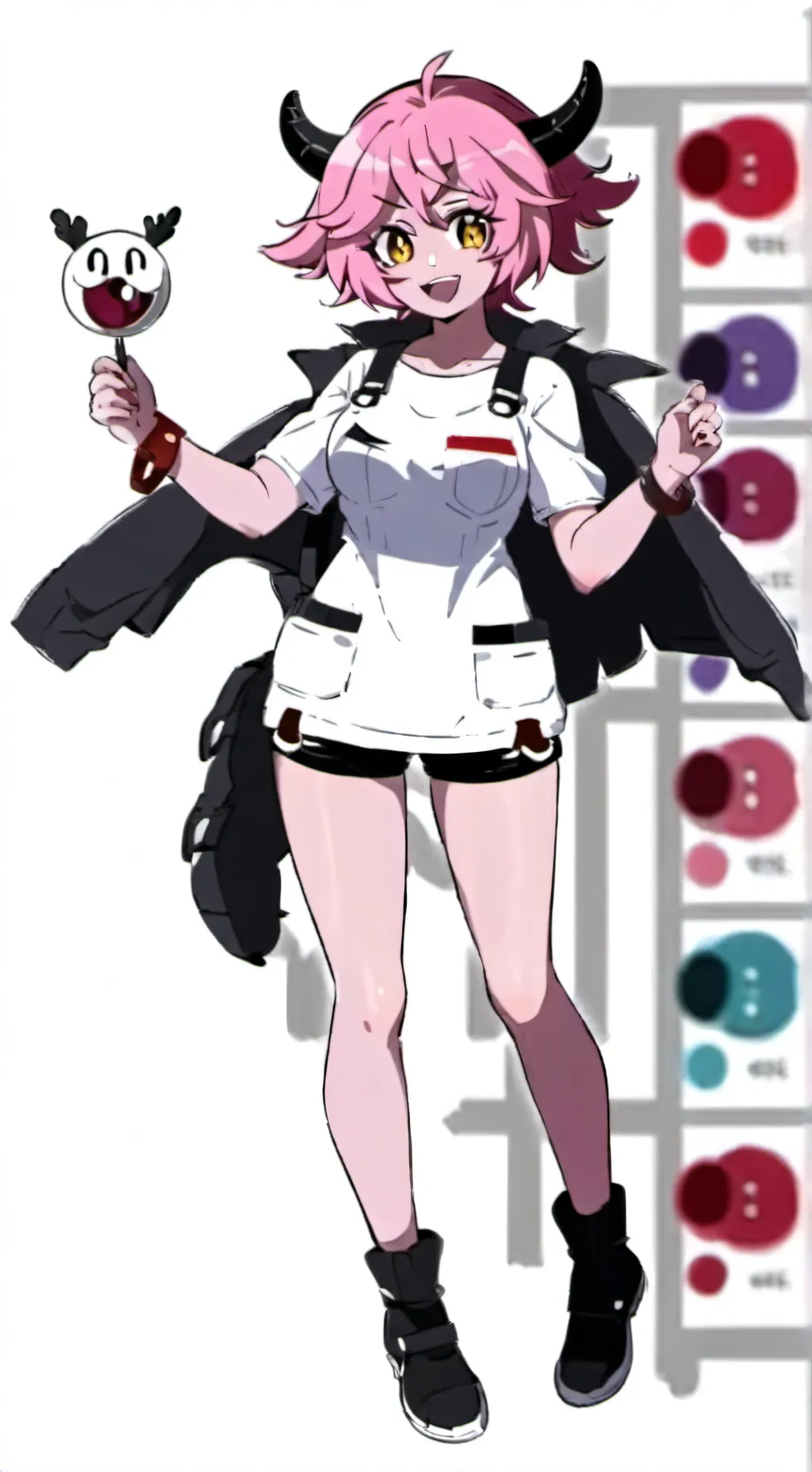 ai character: Mina ashido  background