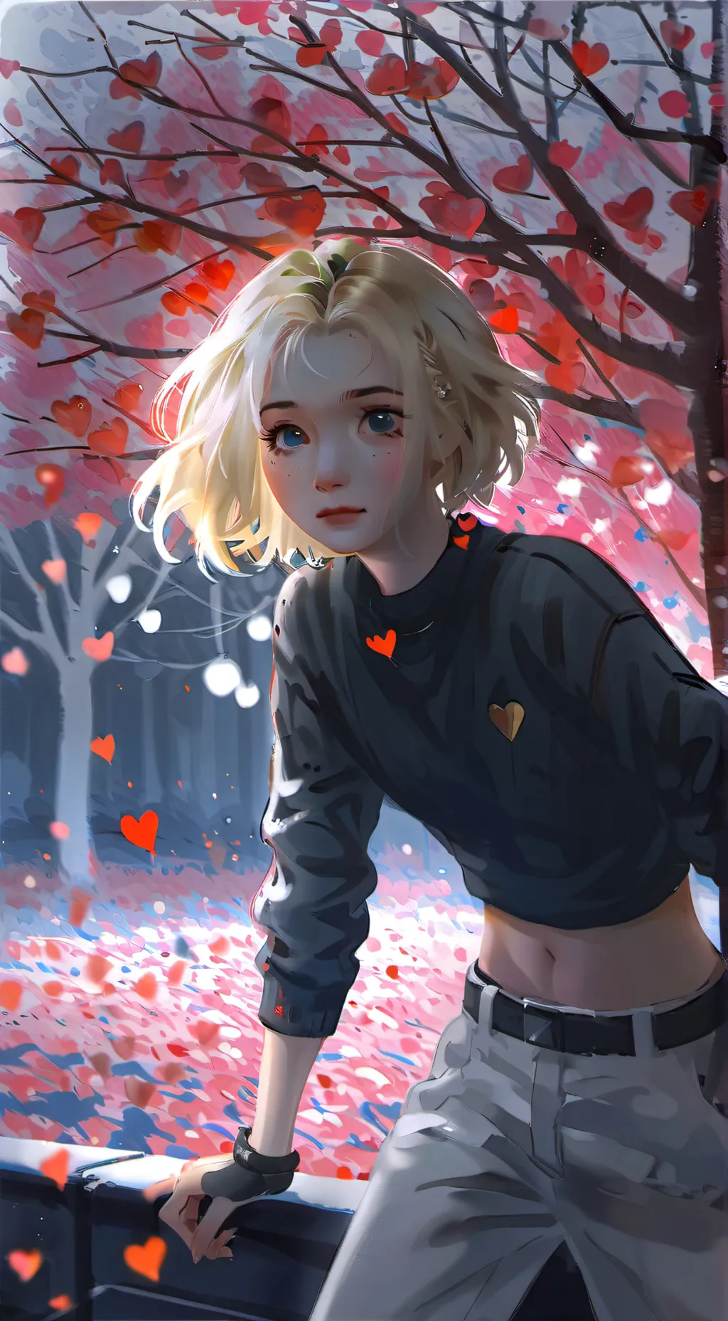 ai character: Love test background