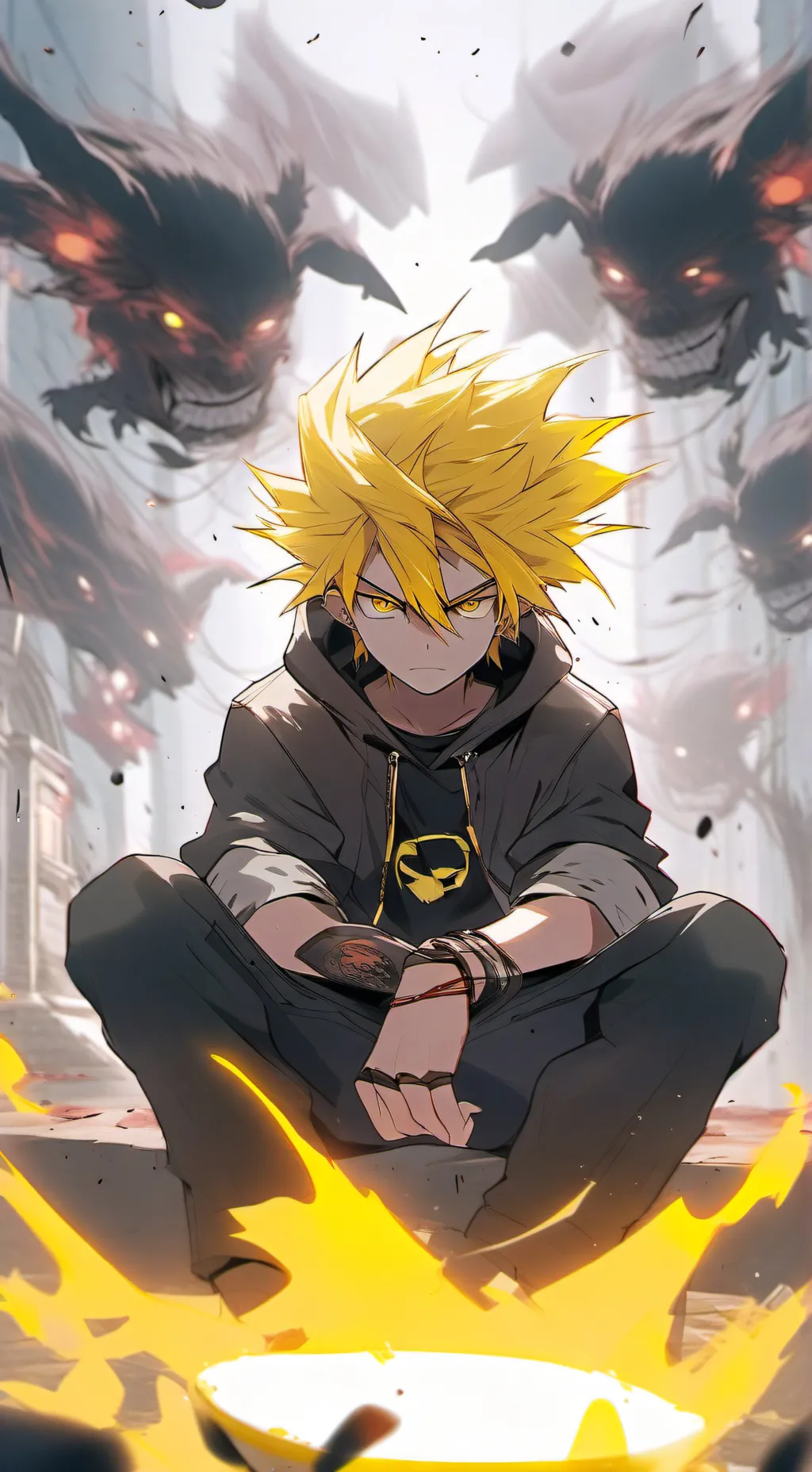 ai character: villain denki  background