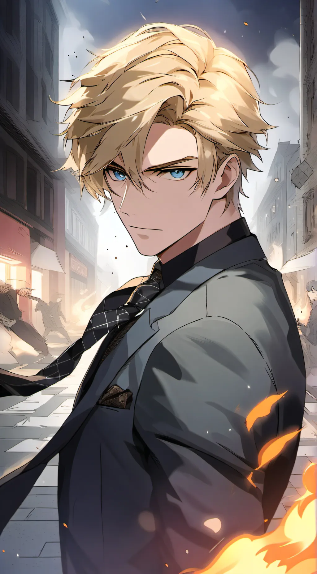 ai character: Jaxon Red background