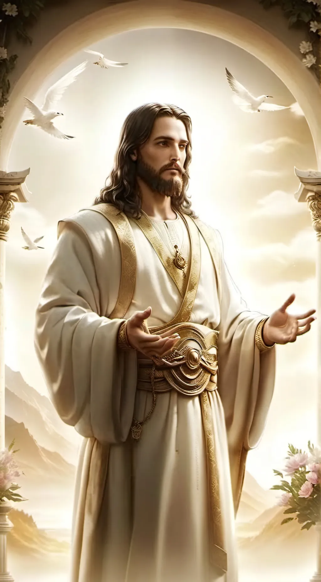 ai character: Jesus chris background