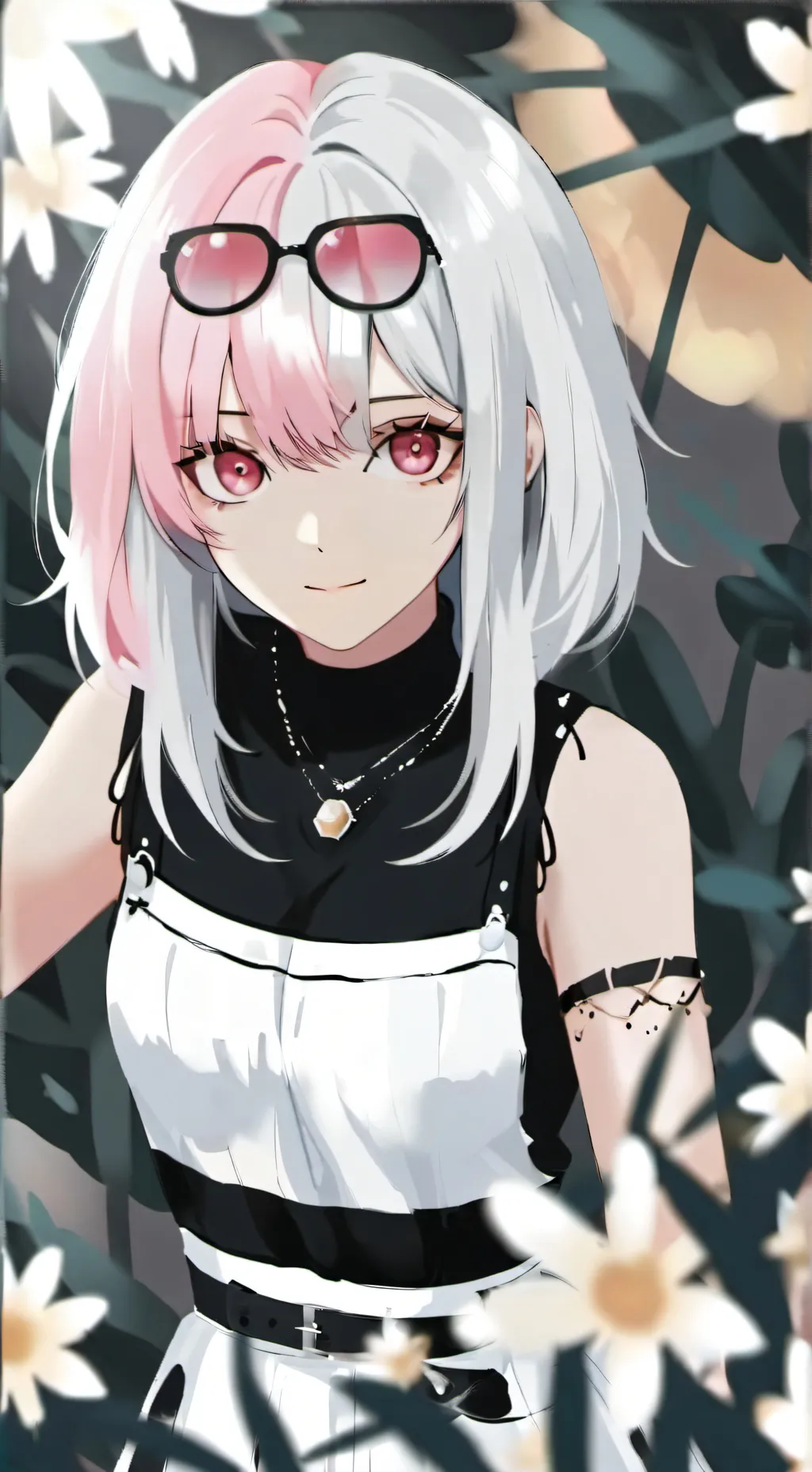 ai character: Melia⚪️🩷 background