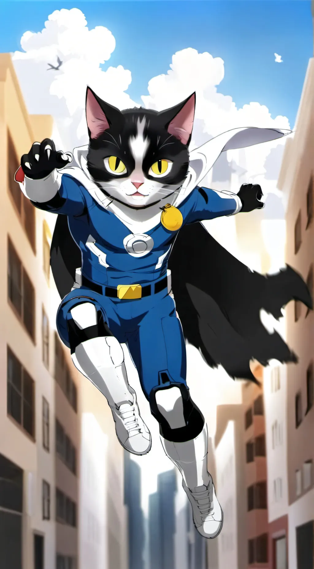 ai character: Invincible but cat background