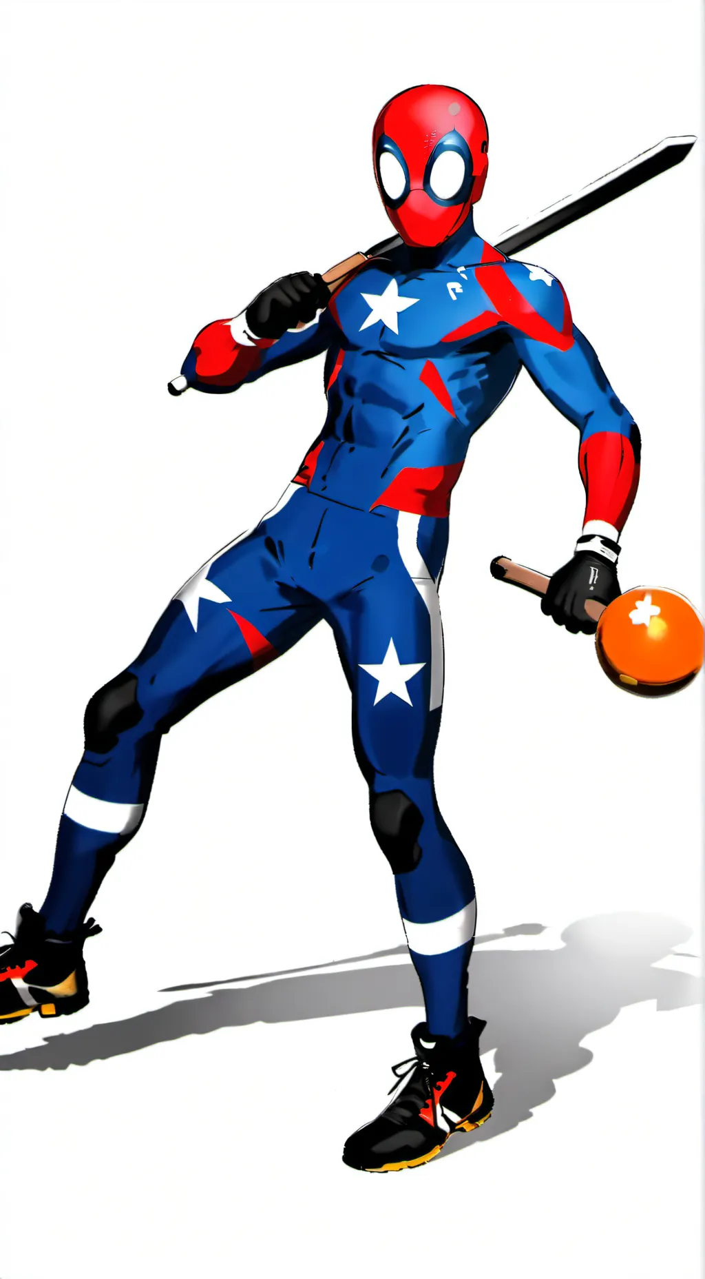 ai character: countryball chile background