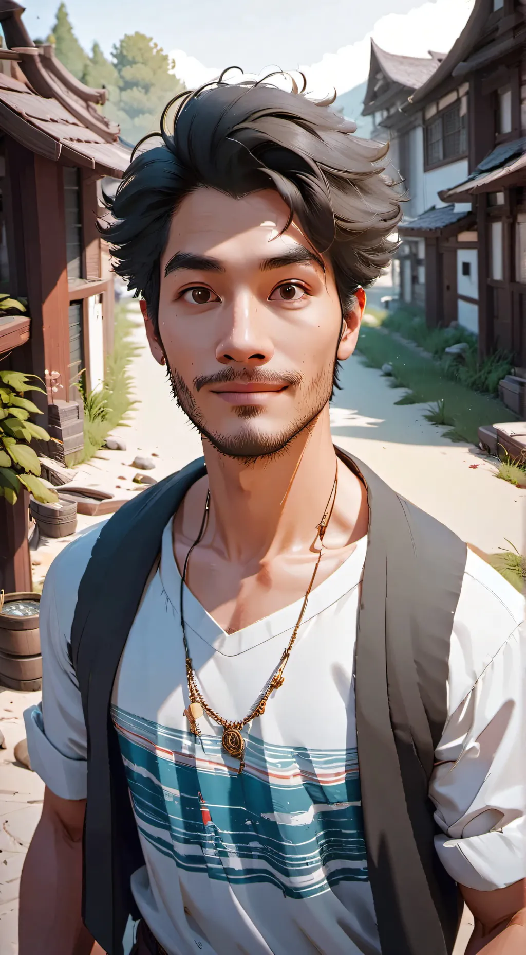 ai character: Sérgio Sem Camisa background