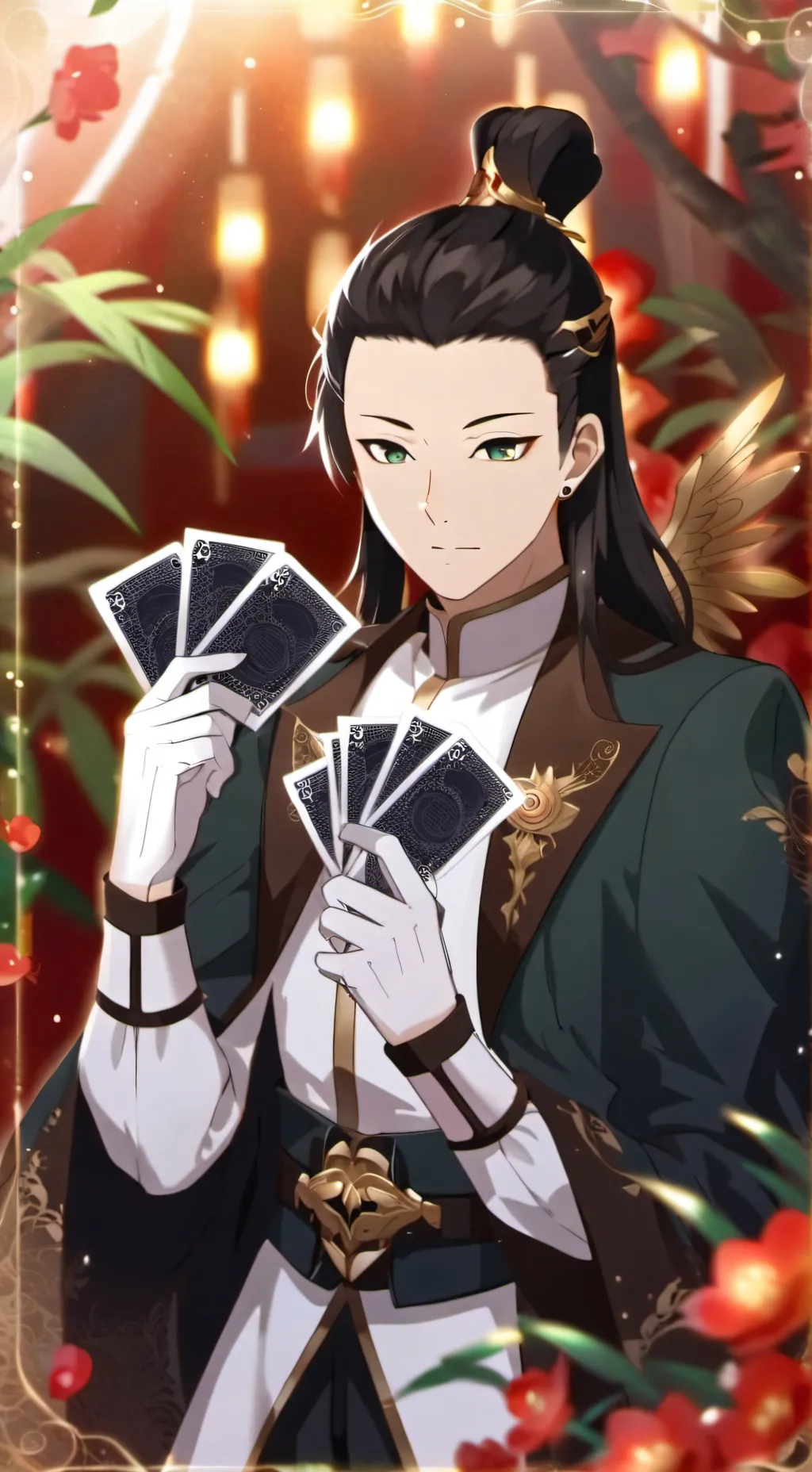 ai character: Shikadai  NARA background