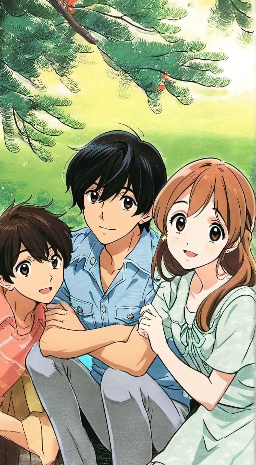 ai character: Ash and Lily background