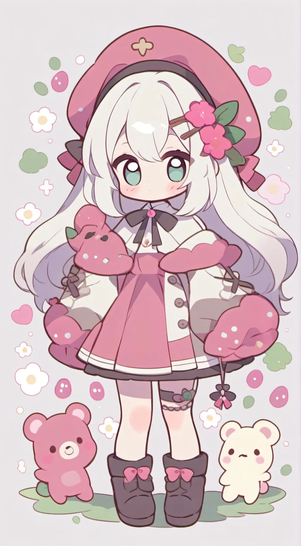 ai character: Клубничка background