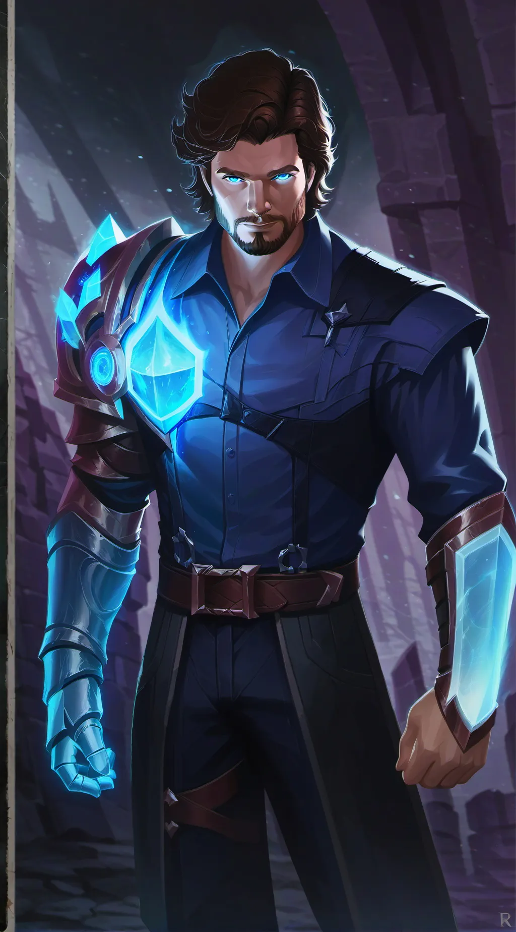 ai character: Herobrine  background