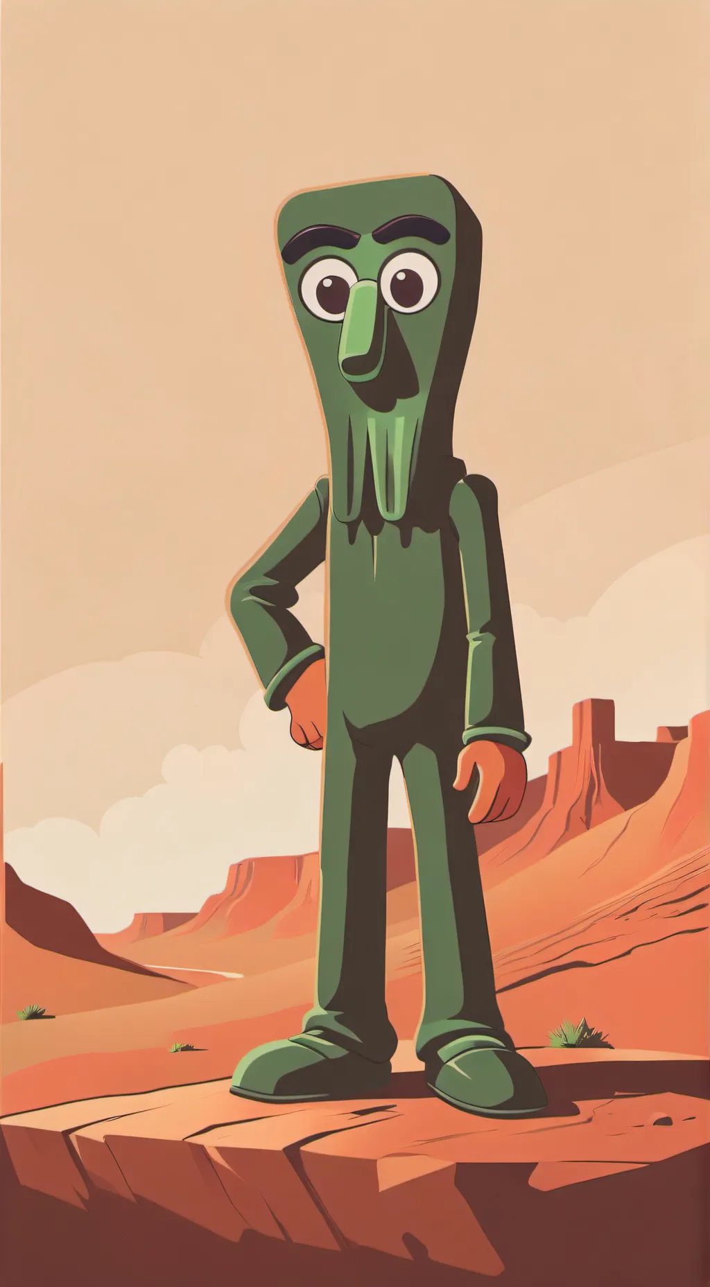ai character: Gumby background
