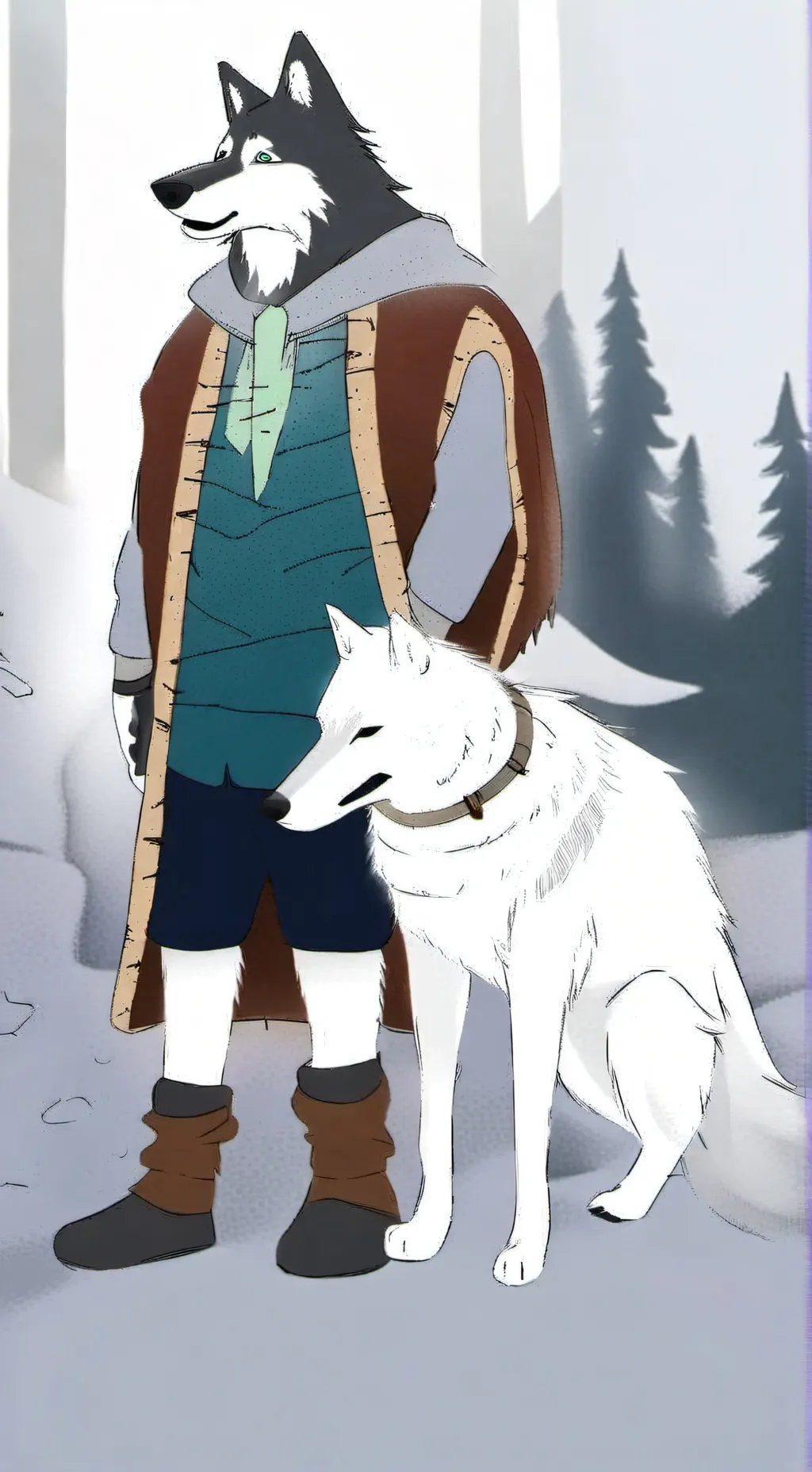 ai character: Tinky Winky  background