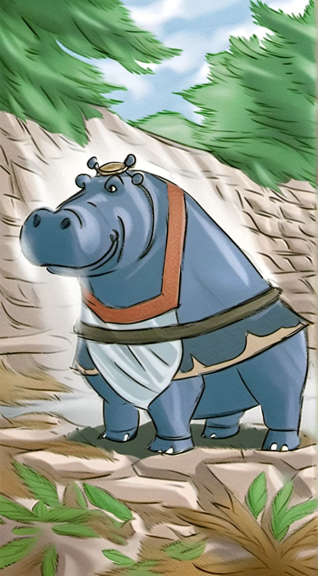 ai character: ipotamus background