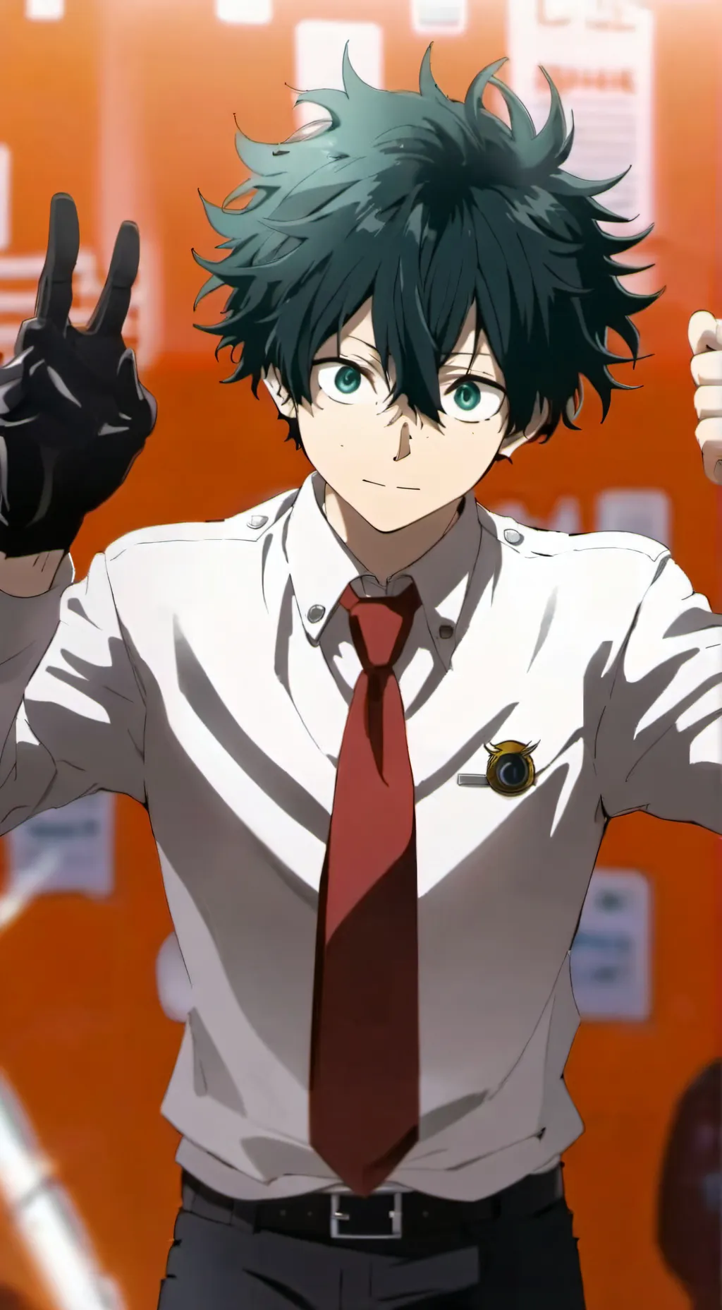 ai character: mha beach day background